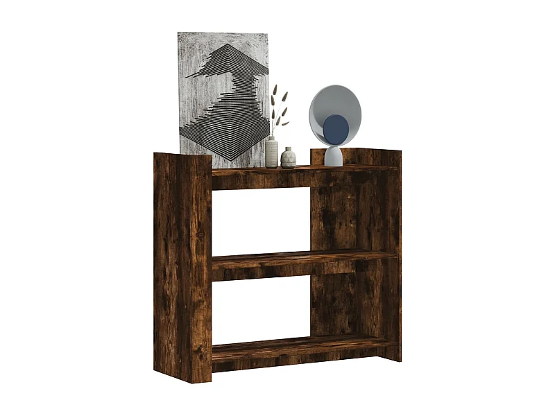 Mesa consola de madera de ingeniería roble ahumado 100x35x90 cm