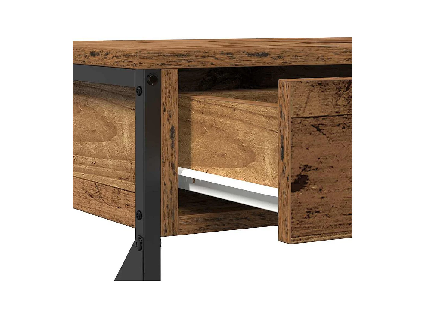 Mesa de Consola con cajón Madera vieja 100 x 28 x 75 cm