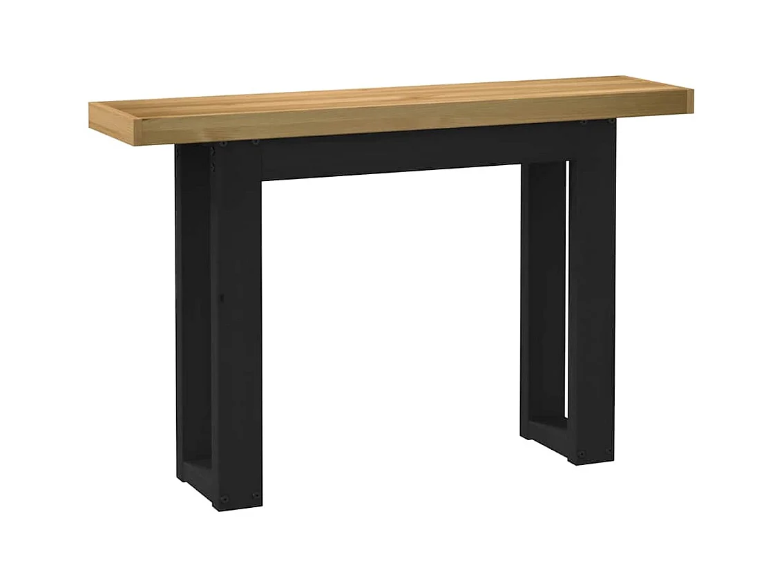 Mesa consola NOAIN patas en U madera maciza pino 120x30x75 cm