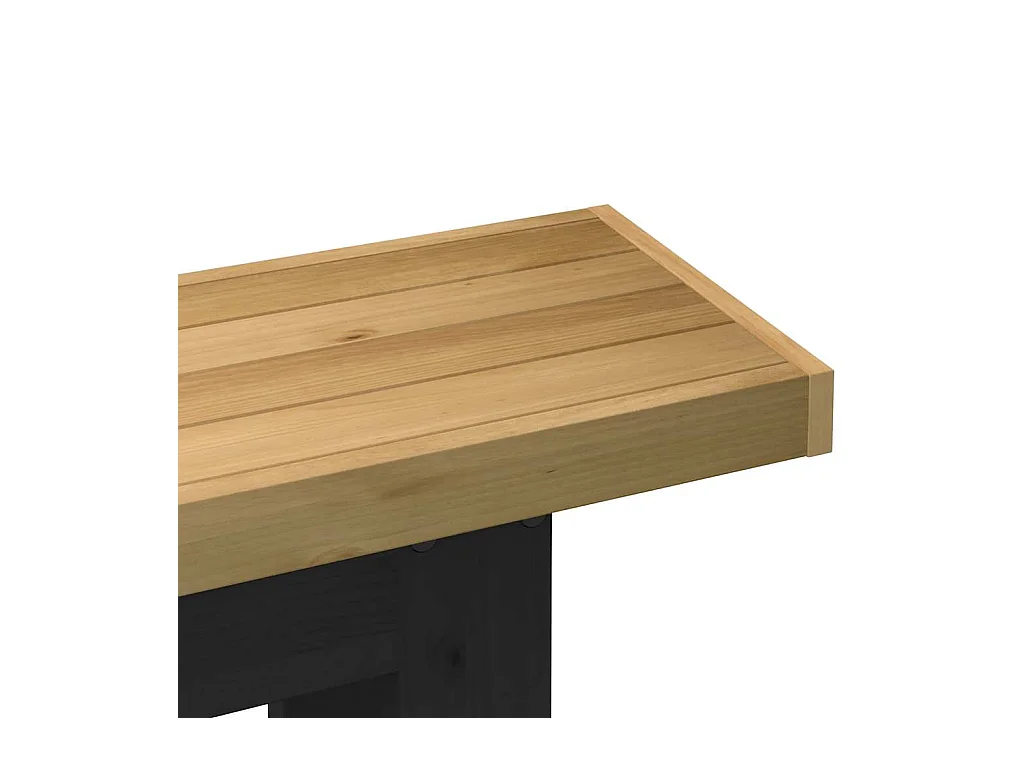 Mesa consola NOAIN patas en U madera maciza pino 120x30x75 cm
