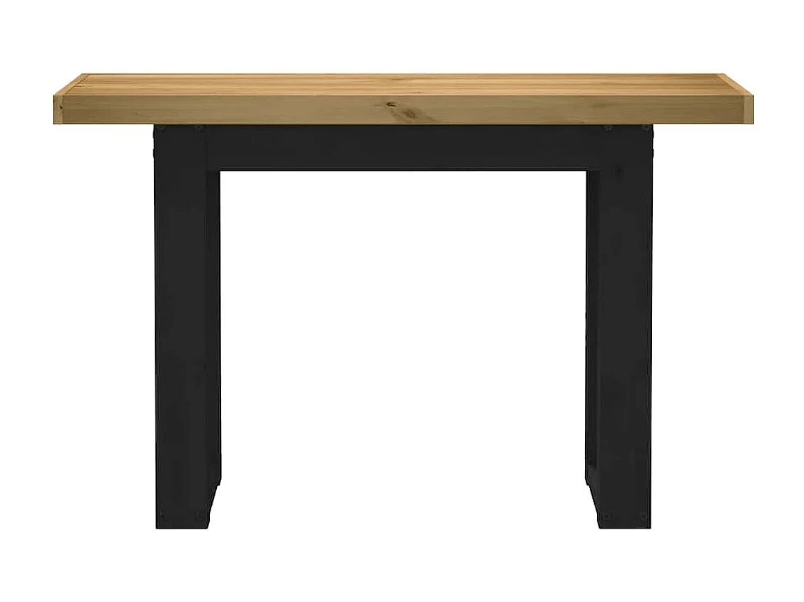 Mesa consola NOAIN patas en U madera maciza pino 120x30x75 cm