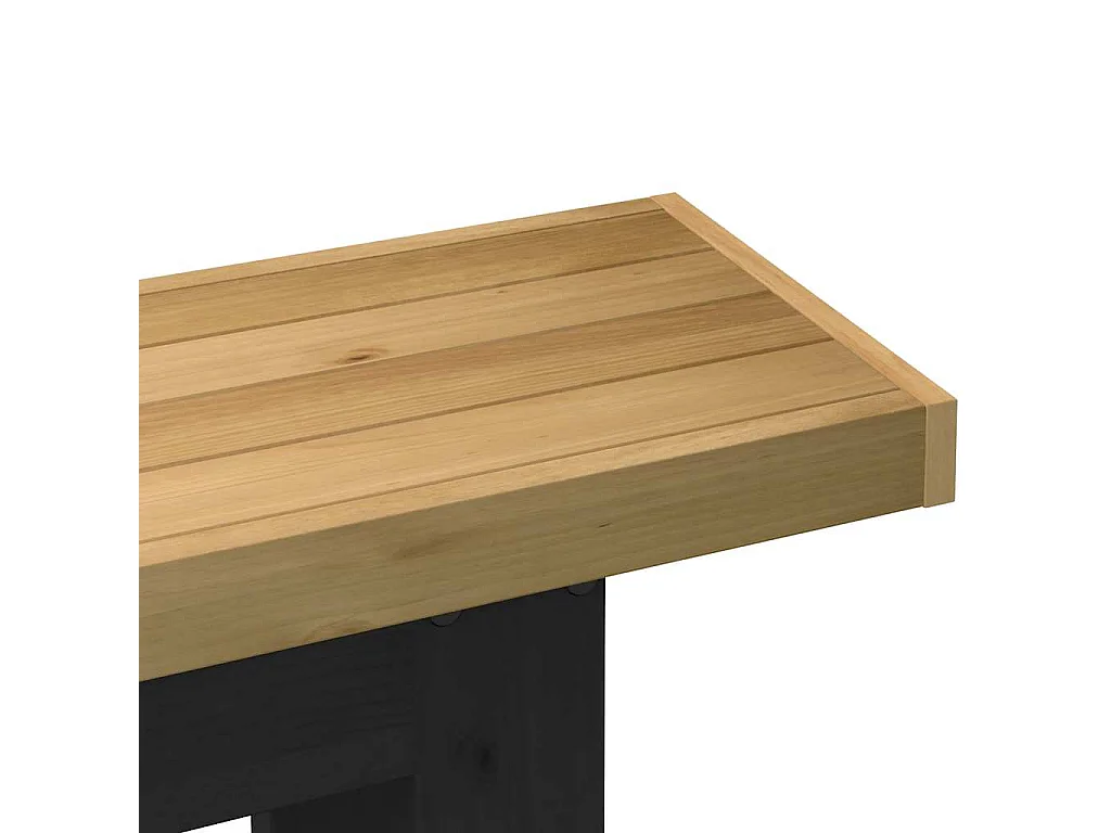 Mesa consola NOAIN patas en U madera maciza pino 120x30x75 cm