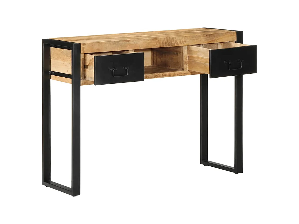 Mesa consola madera maciza mango 100x35x75 cm