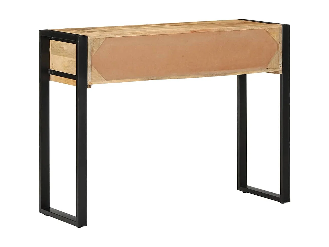Table console 100x35x75 cm bois de manguier massif brut