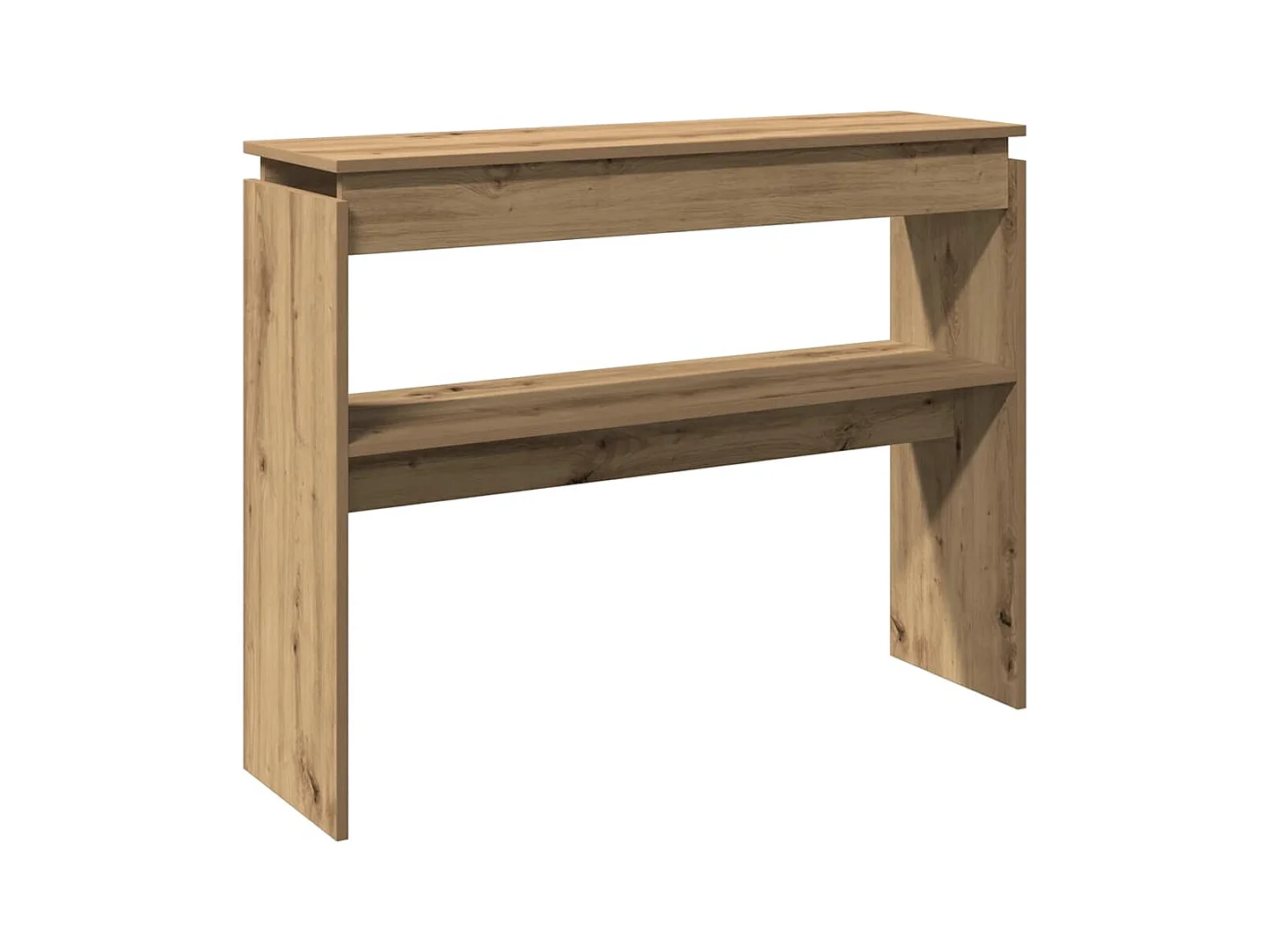 Table console chêne artisanal 102x30x80 cm bois d'ingénierie