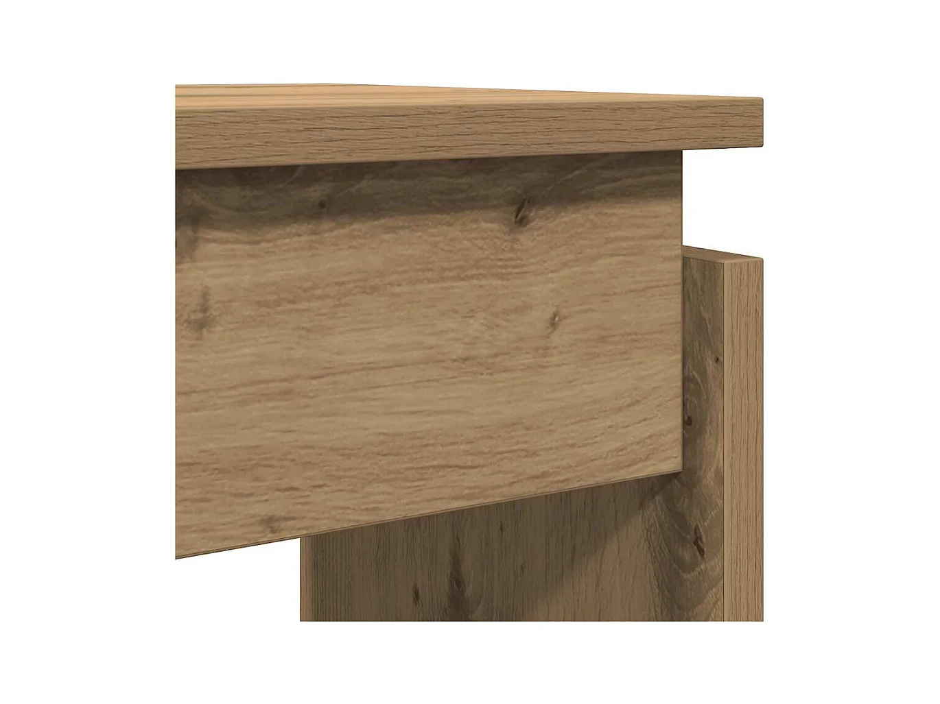 Table console chêne artisanal 102x30x80 cm bois d'ingénierie