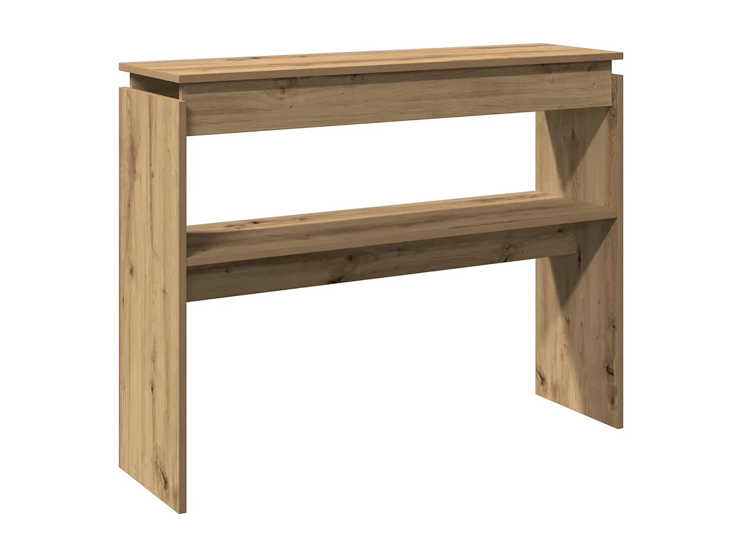 Table console chêne artisanal 102x30x80 cm bois d'ingénierie