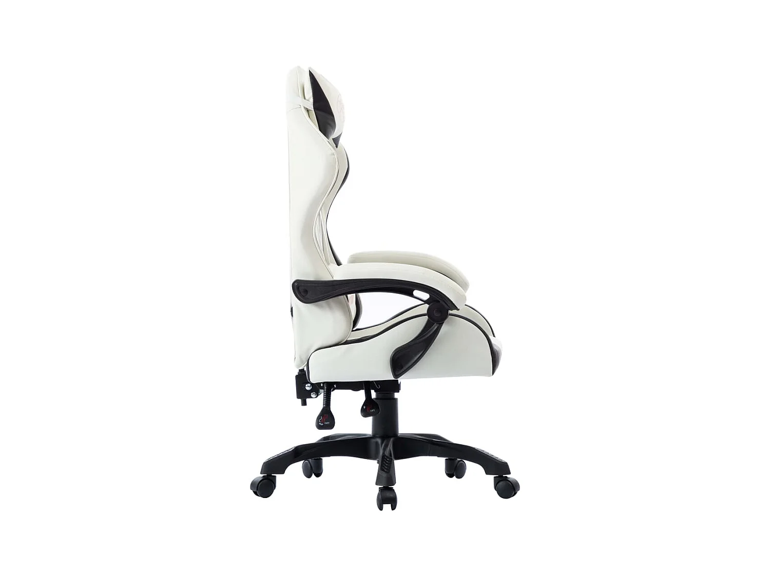 Silla gaming de cuero sintético negro