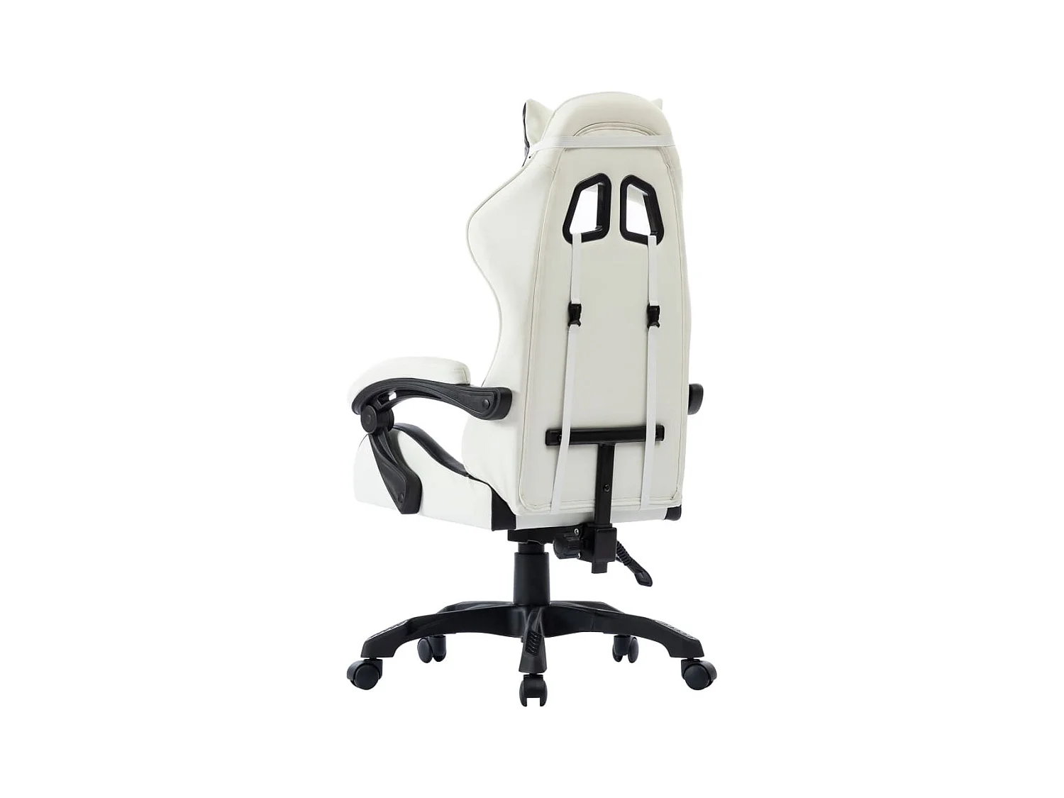 Silla gaming de cuero sintético negro