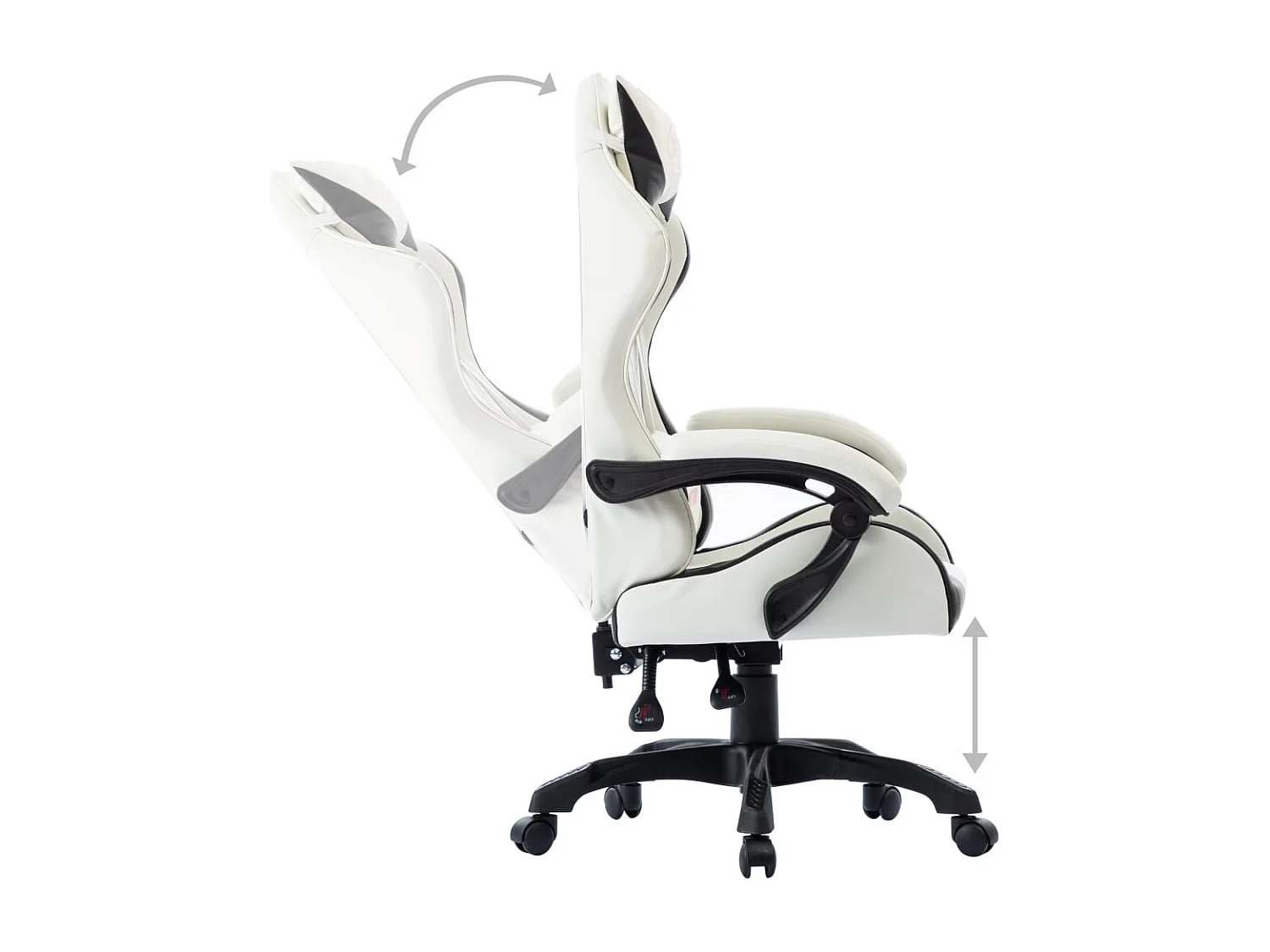 Fauteuil de jeux vidéo Blanc Similicuir