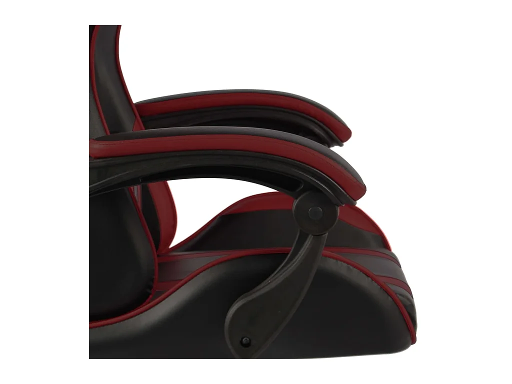 Fauteuil de jeux vidéo Noir et rouge bordeaux Similicuir