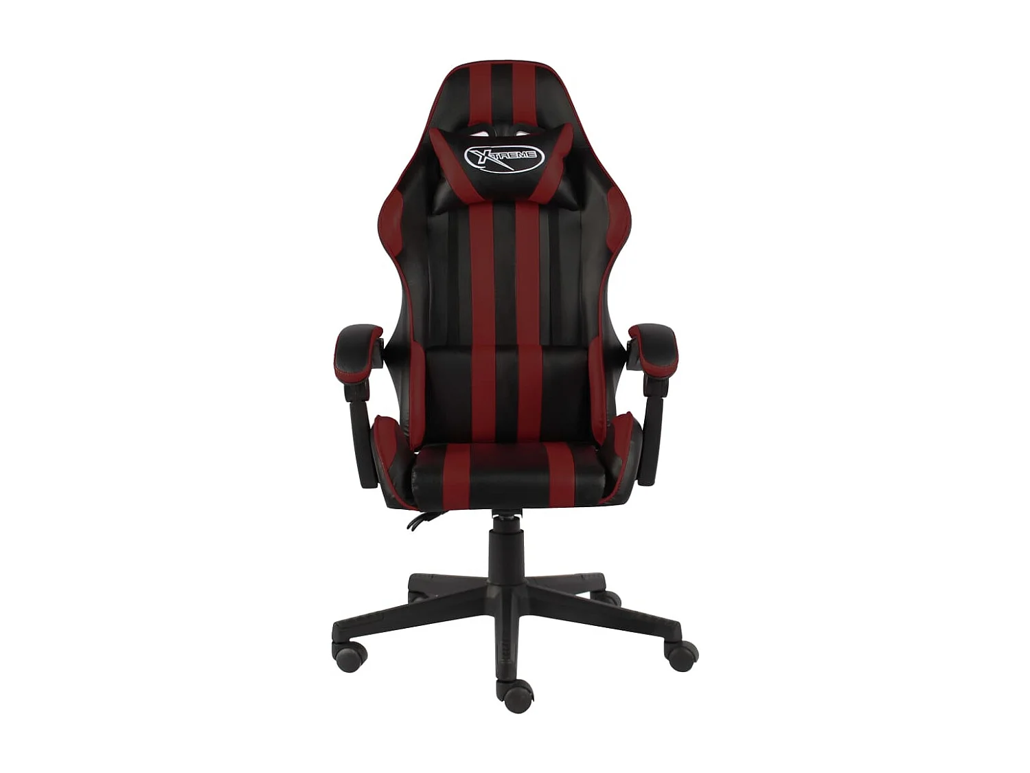 Fauteuil de jeux vidéo Noir et rouge bordeaux Similicuir