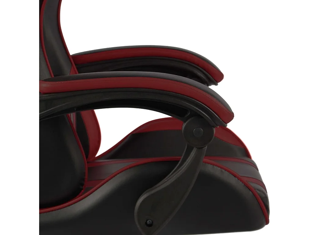 Fauteuil de jeux vidéo Noir et rouge bordeaux Similicuir