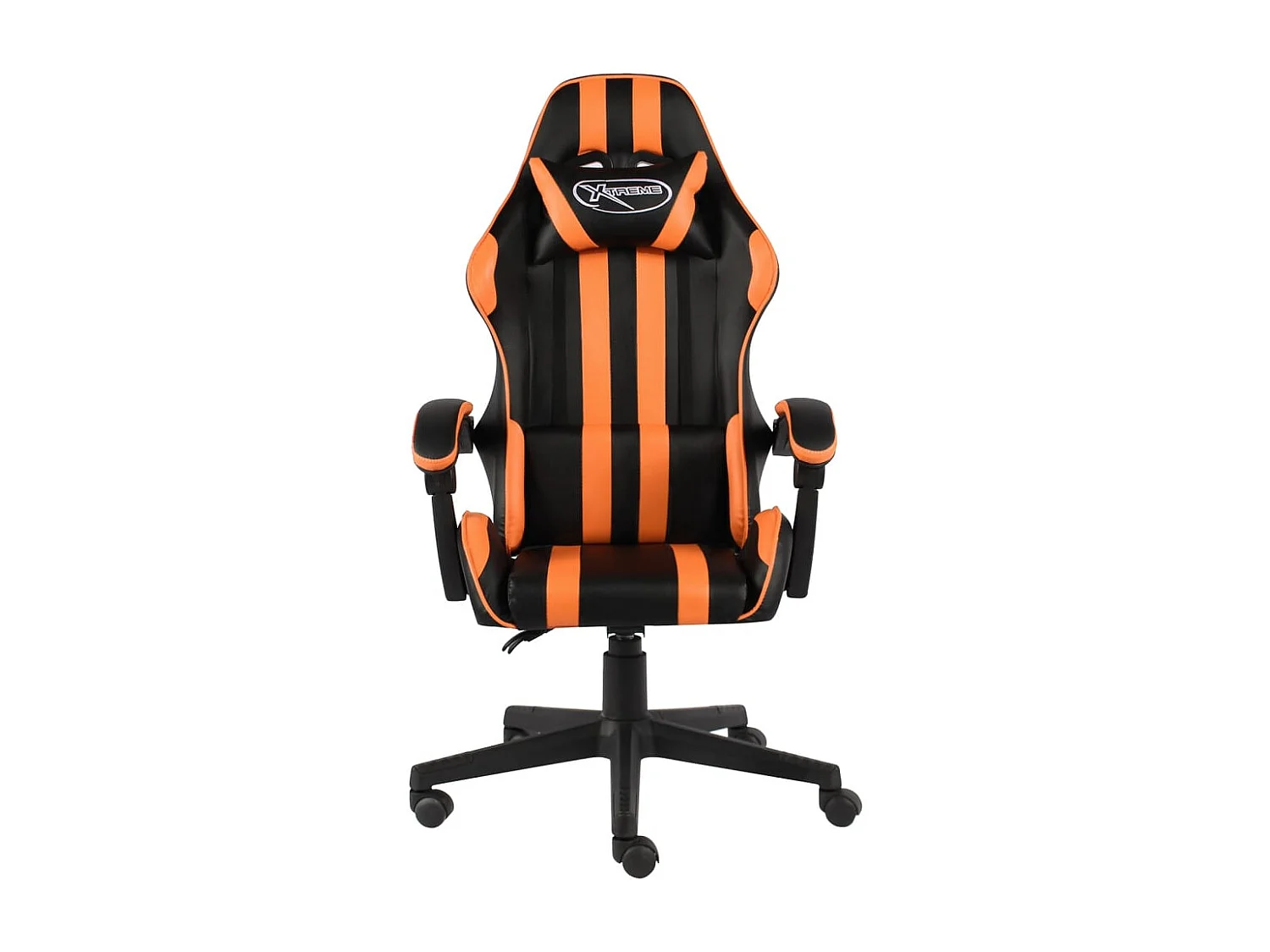 Fauteuil de jeux vidéo Noir et orange Similicuir