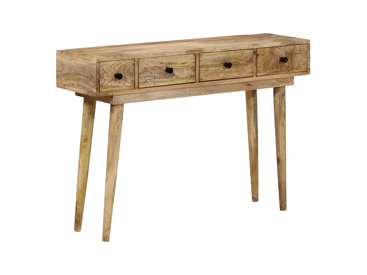 Mesa consola de madera maciza de mango 110x30x75 cm