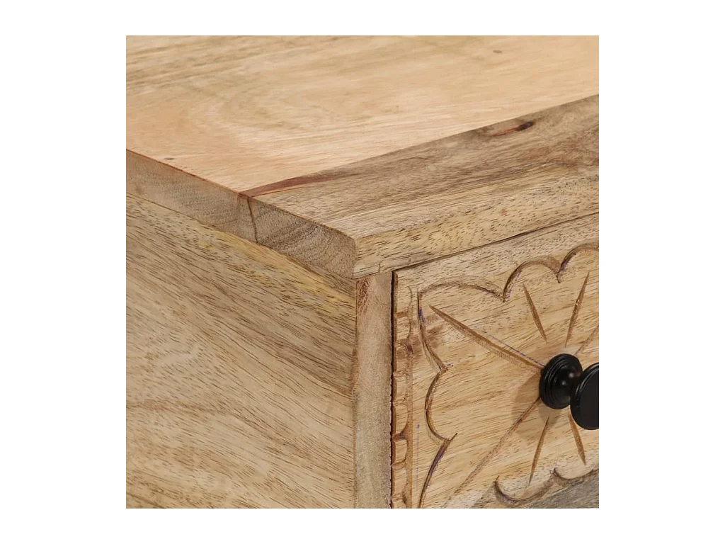 Mesa consola de madera maciza de mango 110x30x75 cm