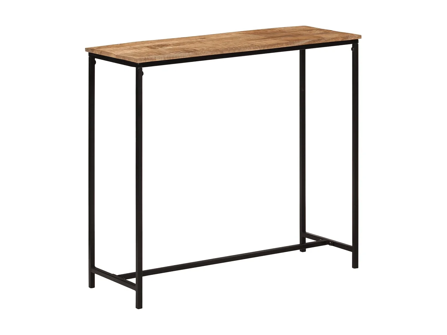 Table console 80x30x74 cm bois massif de manguier et fer