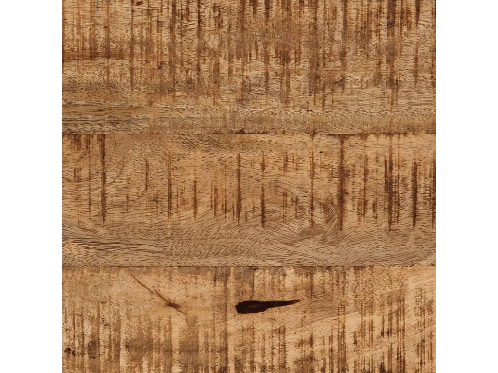 Table console 80x30x74 cm bois massif de manguier et fer