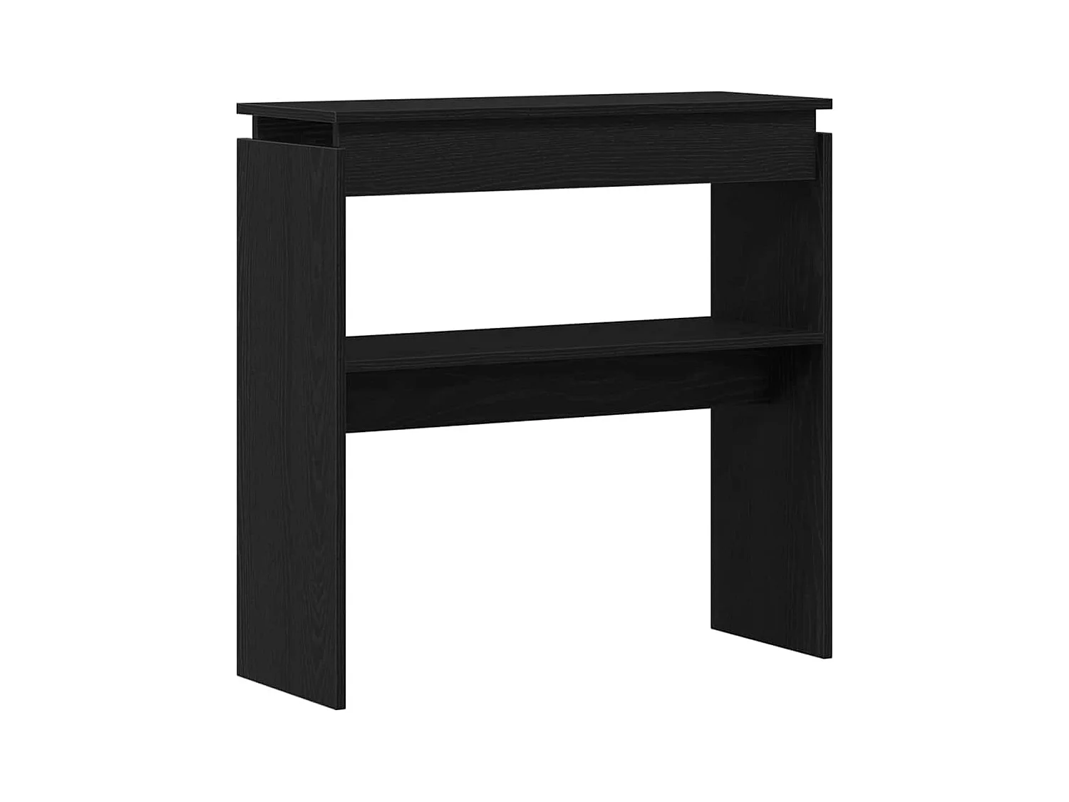 Mesa Consola Roble negro 80 x 30 x 80 cm Madera contrachapada