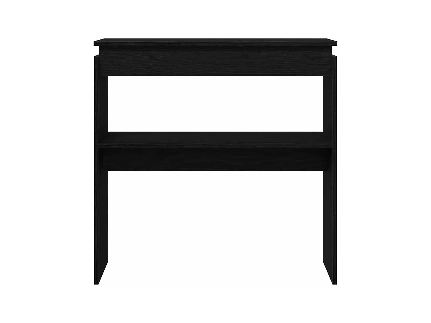 Mesa Consola Roble negro 80 x 30 x 80 cm Madera contrachapada