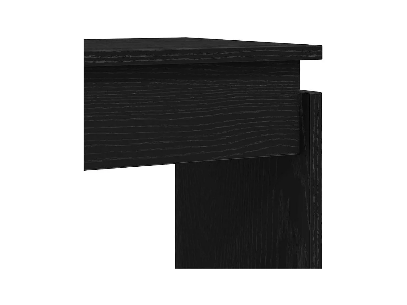 Mesa Consola Roble negro 80 x 30 x 80 cm Madera contrachapada