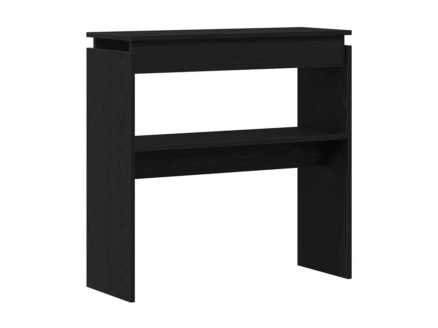 Mesa Consola Roble negro 80 x 30 x 80 cm Madera contrachapada