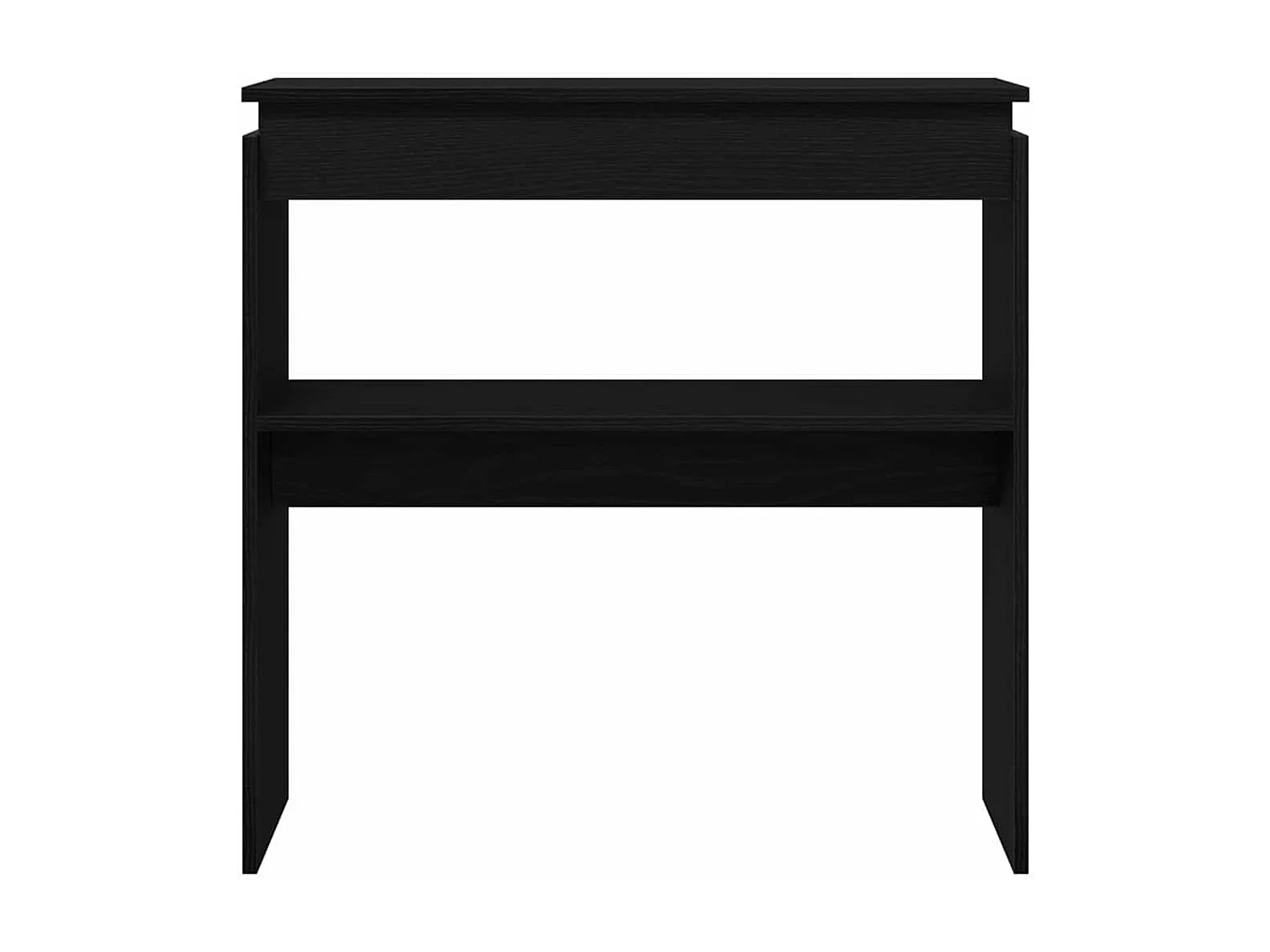 Mesa Consola Roble negro 80 x 30 x 80 cm Madera contrachapada