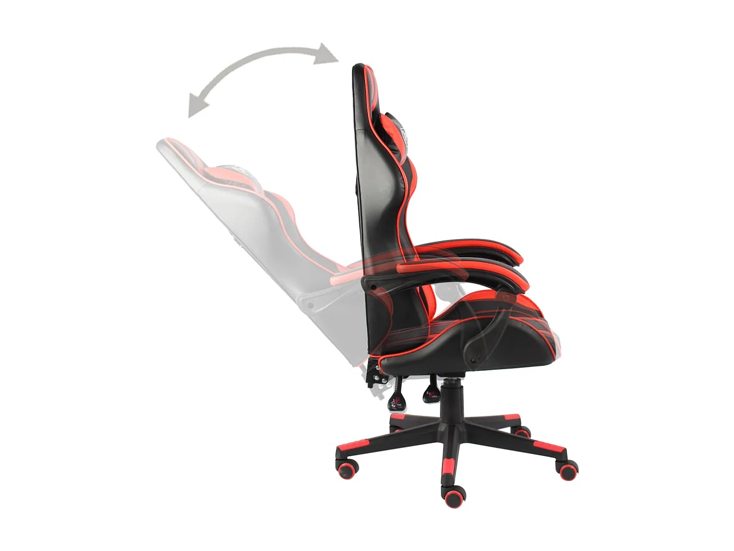 Fauteuil de jeux vidéo Noir et rouge Similicuir