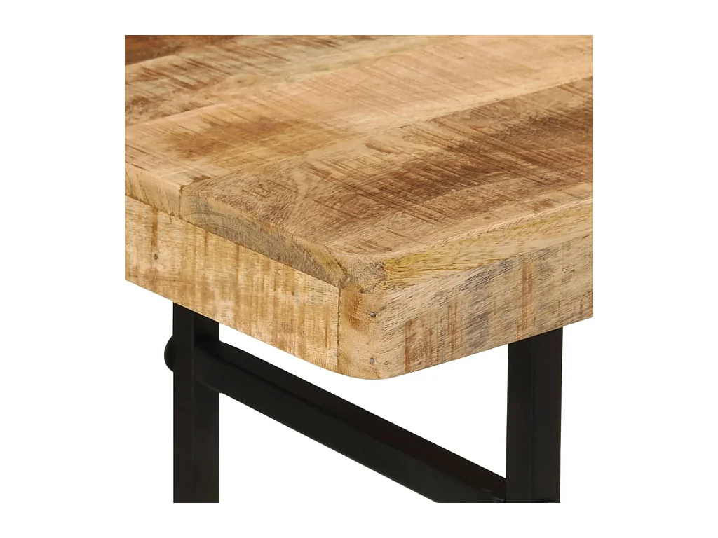 Mesa consola madera maciza de mango y hierro 112x36x76 cm