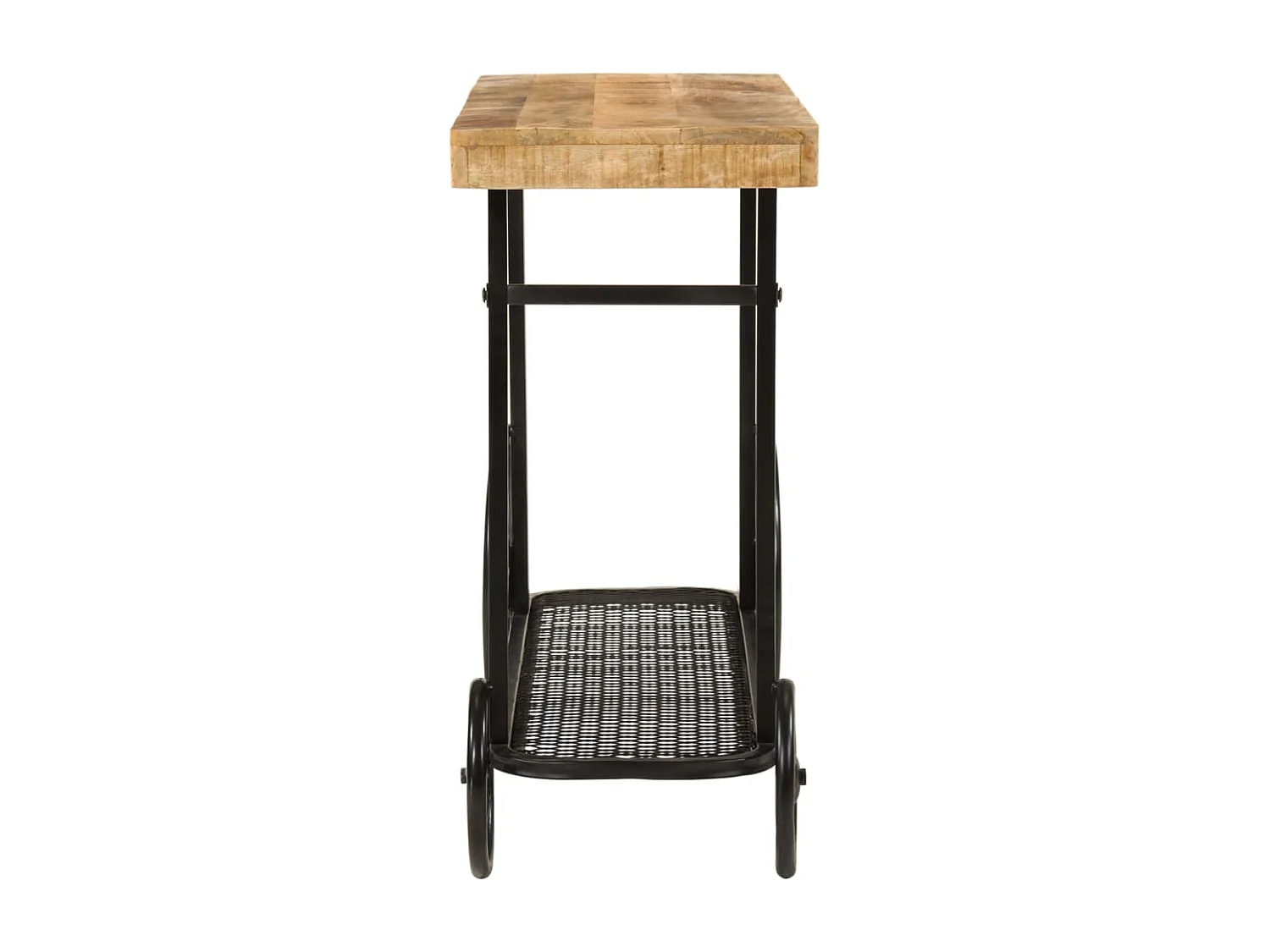 Table console 112x36x76 cm bois massif de manguier et fer