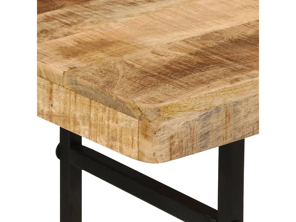 Table console 112x36x76 cm bois massif de manguier et fer