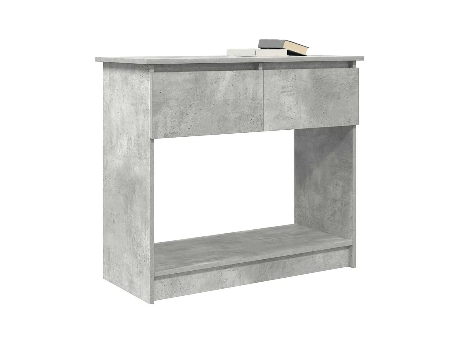 Mesa consola com gavetas 85,5x38,5x74,5 cm cinzento cimento