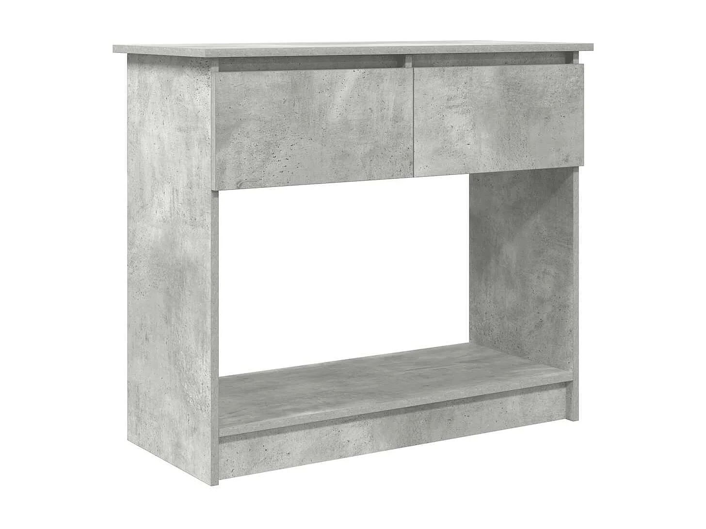 Table console avec tiroirs gris béton 85,5x38,5x74,5 cm