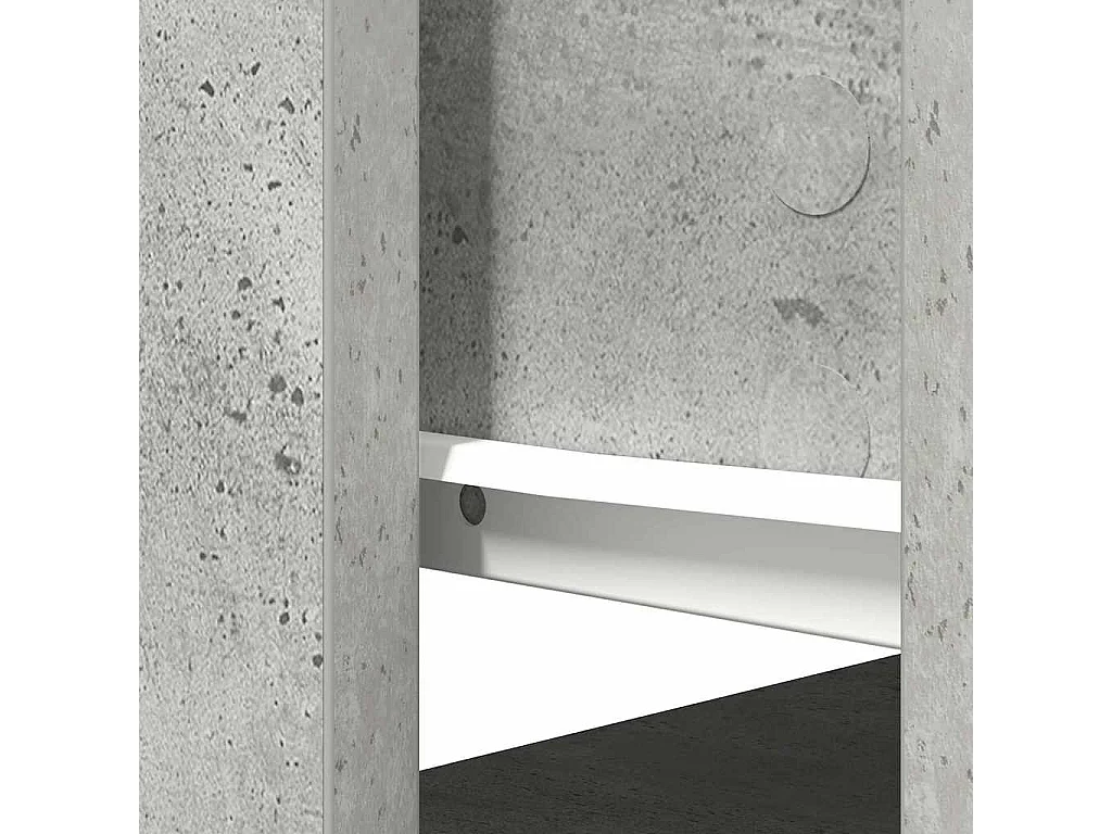 Table console avec tiroirs gris béton 85,5x38,5x74,5 cm