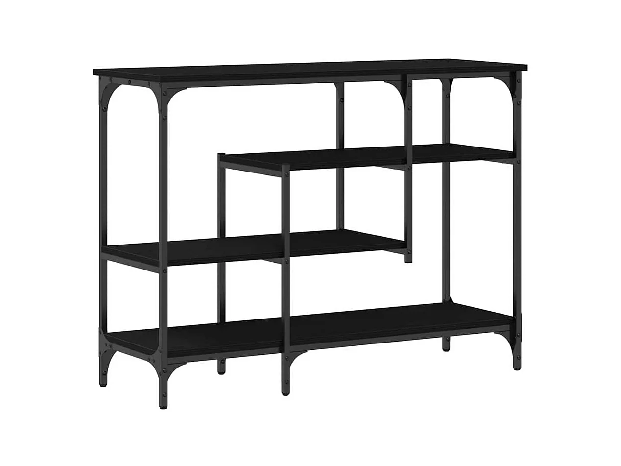 Table Console avec étagère Chêne noir 100 x 35 x 75 cm