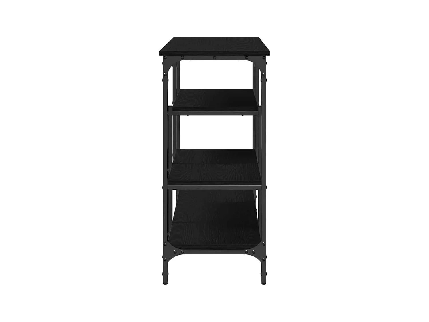 Table Console avec étagère Chêne noir 100 x 35 x 75 cm