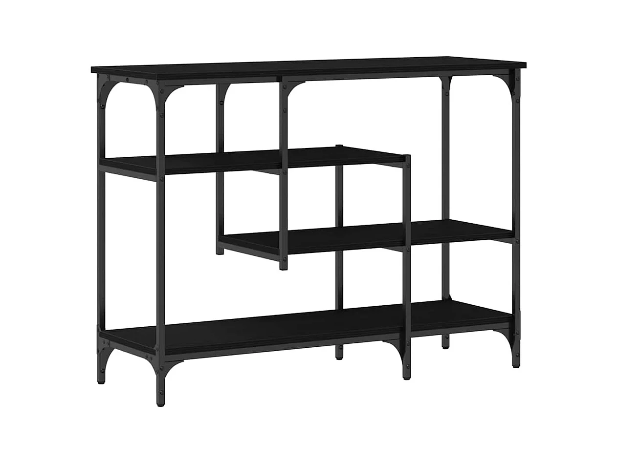 Table Console avec étagère Chêne noir 100 x 35 x 75 cm