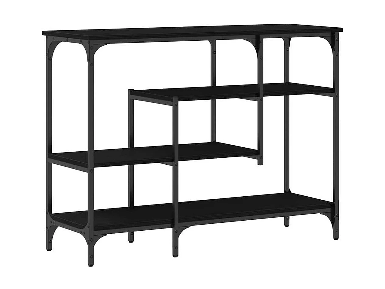 Table Console avec étagère Chêne noir 100 x 35 x 75 cm