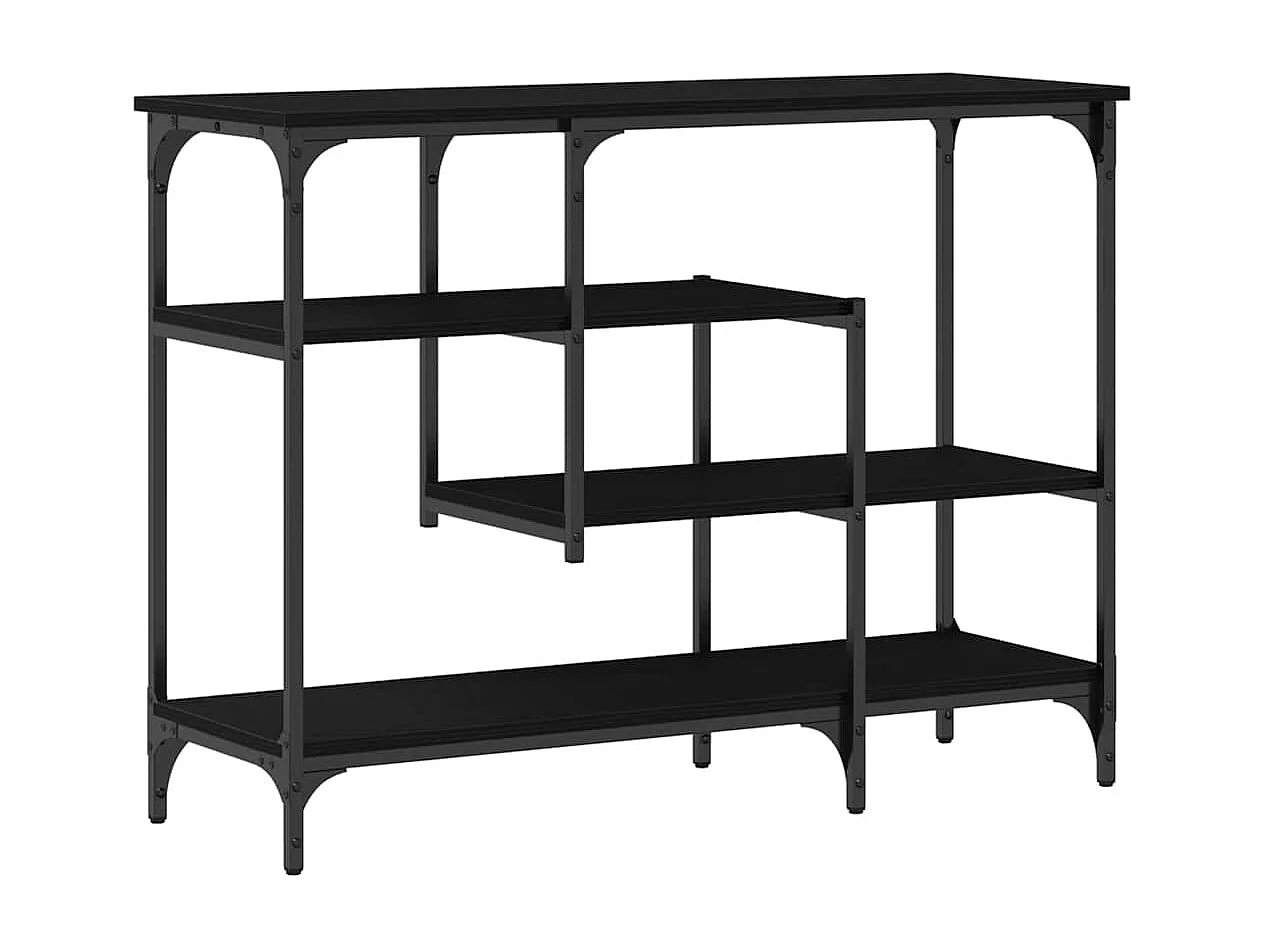 Table Console avec étagère Chêne noir 100 x 35 x 75 cm