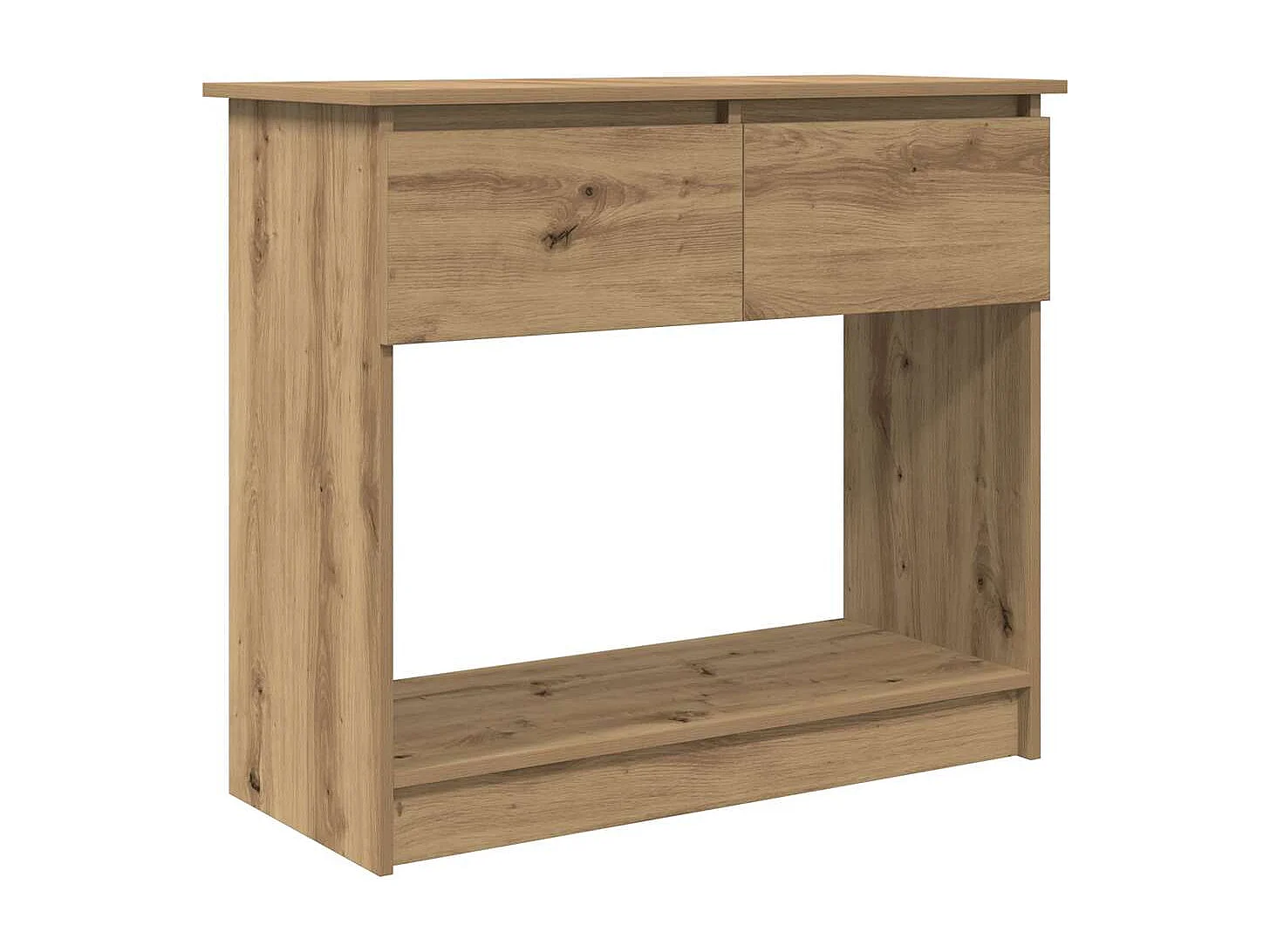Table console avec tiroirs chêne artisanal 85,5x38,5x74,5 cm