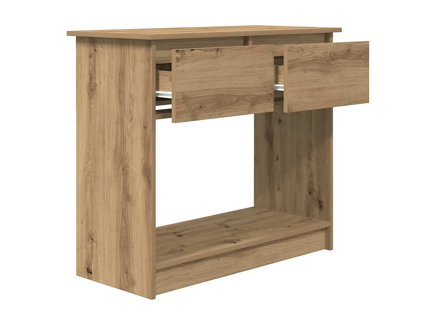 Table console avec tiroirs chêne artisanal 85,5x38,5x74,5 cm