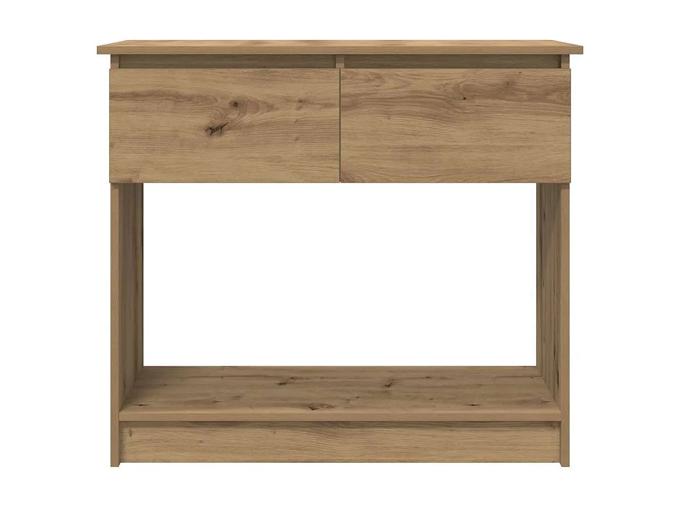 Table console avec tiroirs chêne artisanal 85,5x38,5x74,5 cm