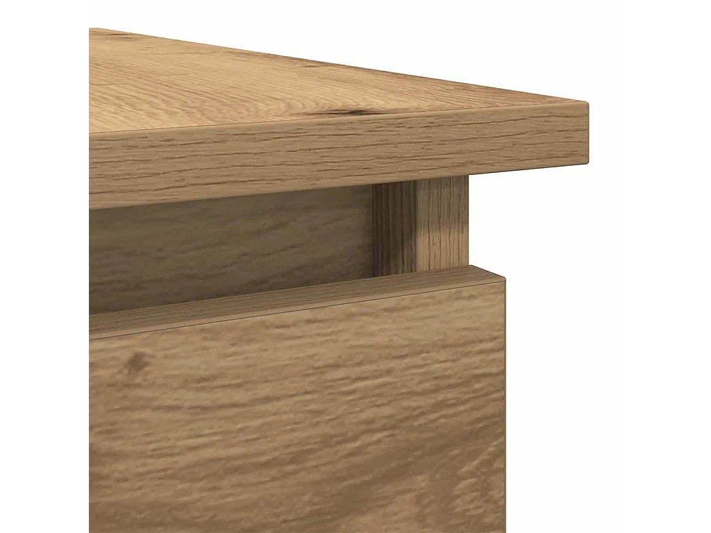 Table console avec tiroirs chêne artisanal 85,5x38,5x74,5 cm