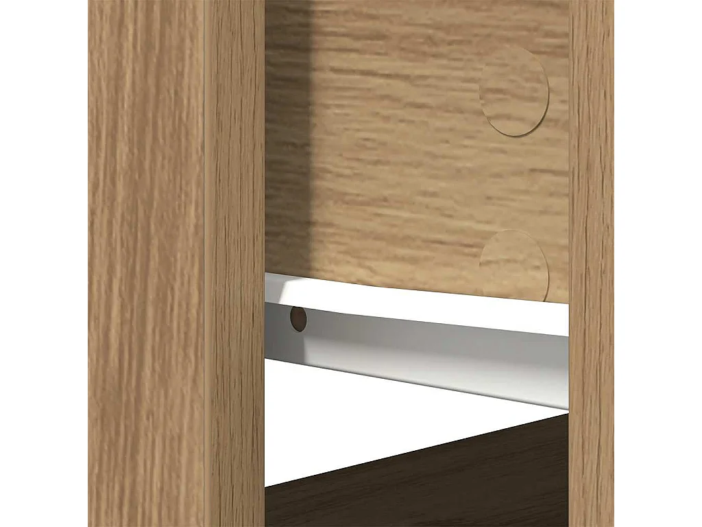 Table console avec tiroirs chêne artisanal 85,5x38,5x74,5 cm