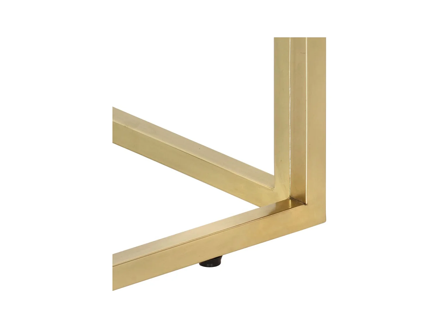 Table console doré acier inoxydable et verre trempé