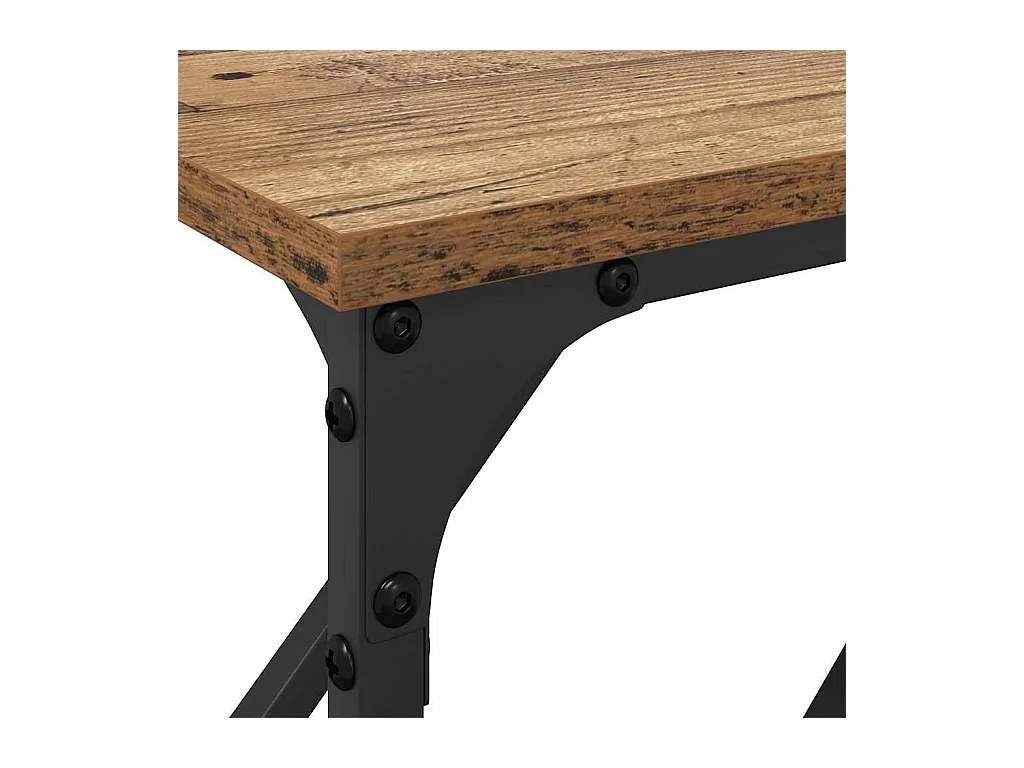 Wandtafel Oud Hout 180 x 23 x 75 cm Samengesteld hout en metaal