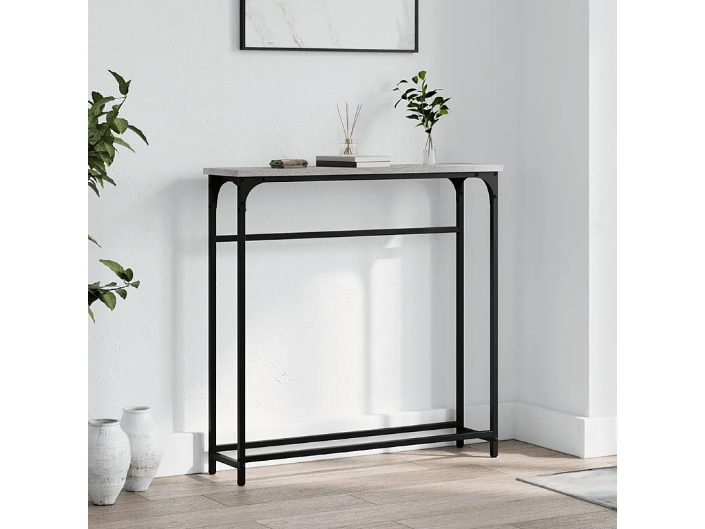 Table console sonoma gris 75x19,5x75 cm bois d'ingénierie