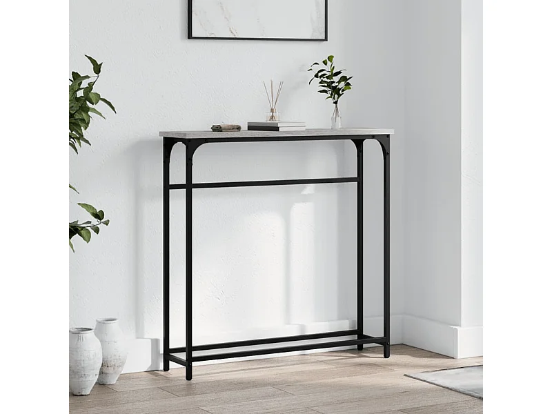 Table console sonoma gris 75x19,5x75 cm bois d'ingénierie