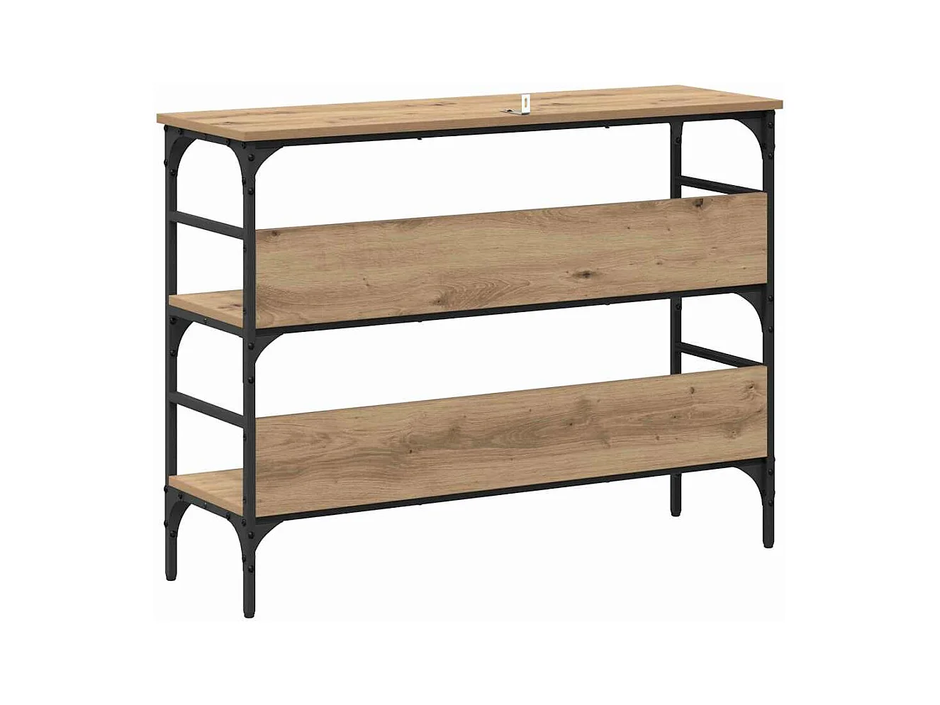 Mesa Consola con estante Roble artisan 100 x 32 x 75 cm