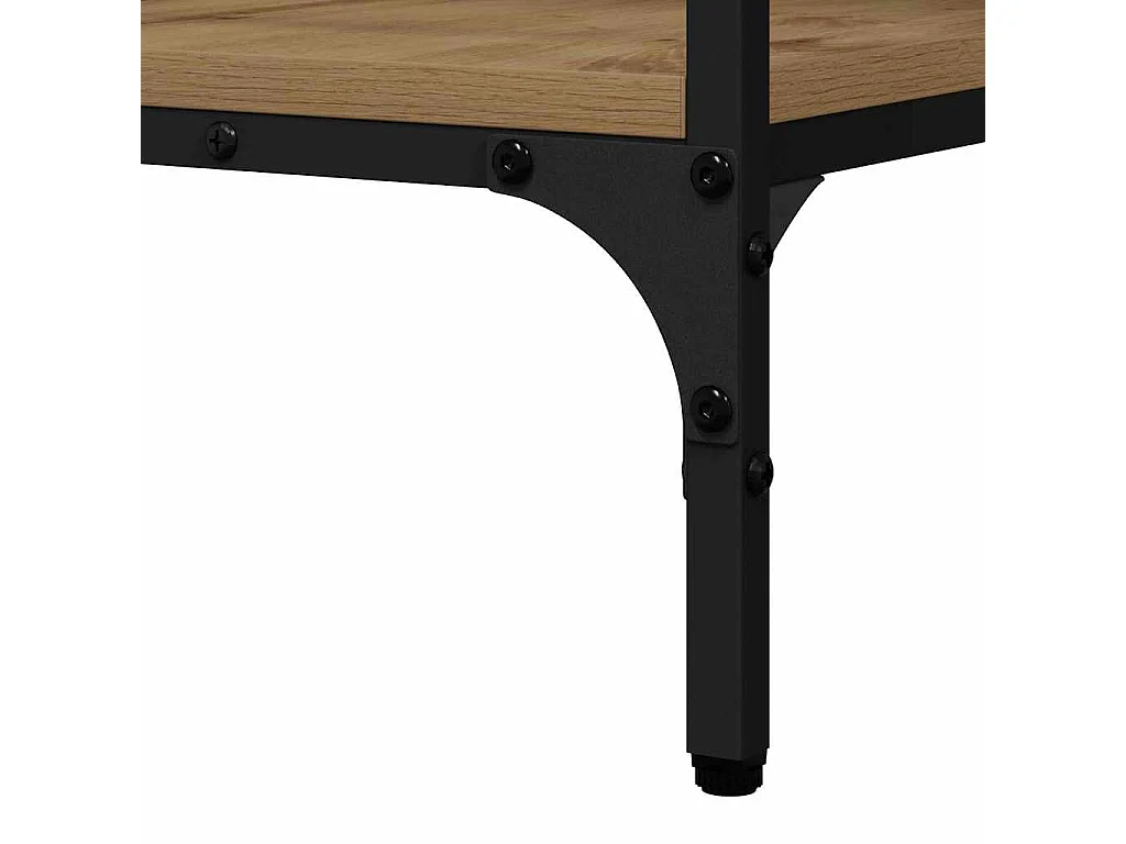 Mesa Consola con estante Roble artisan 100 x 32 x 75 cm